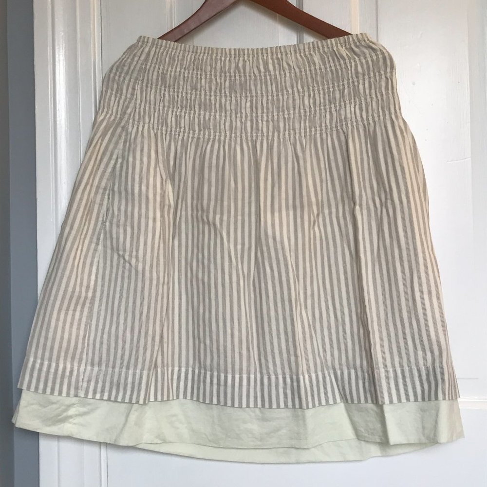Gap Skirt, Striped, Knee Length, Elastic Waist, Size S